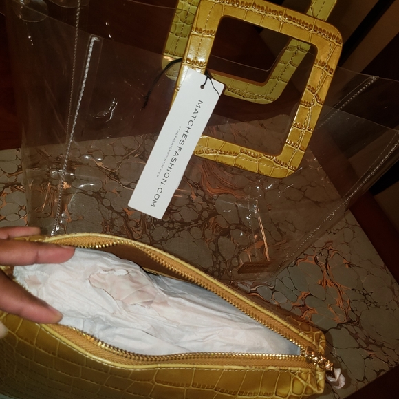 Embossed Leather Trimmed Staud Handbag - Picture 7 of 11